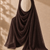Deep Chocolate Shimmer Chiffon Hijab