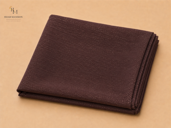 Deep Chocolate Shimmer Chiffon Hijab