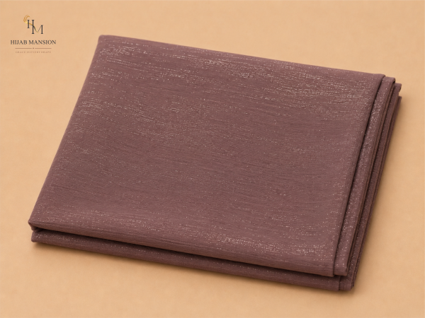 Chiffon C2 Dusty Mauve Chiffon Zari Tilla Hijab