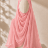 Chiffon D1 Blush Pink Chiffon Zari Tilla Hijab