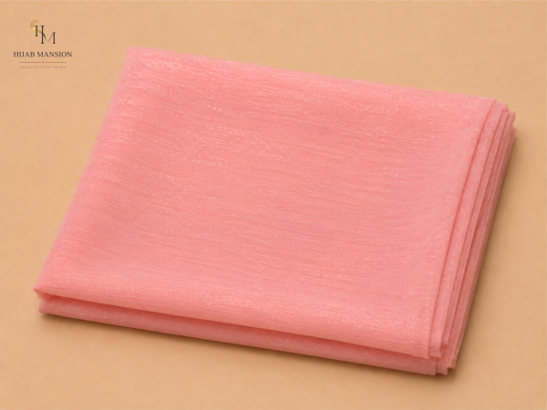 Chiffon D2 Blush Pink Chiffon Zari Tilla Hijab