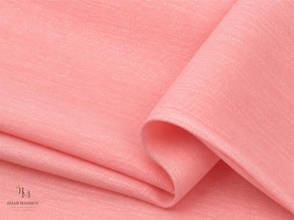 Chiffon D3 Blush Pink Chiffon Zari Tilla Hijab