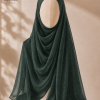 Deep Forest Chiffon Zari Hijab