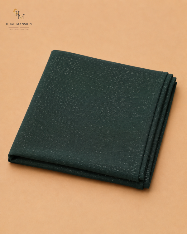 Deep Forest Chiffon Zari Hijab