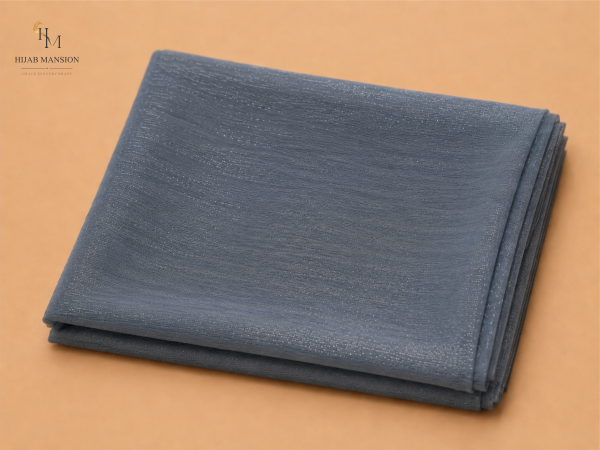 Chiffon J2 Slate Blue Chiffon Zari Hijab