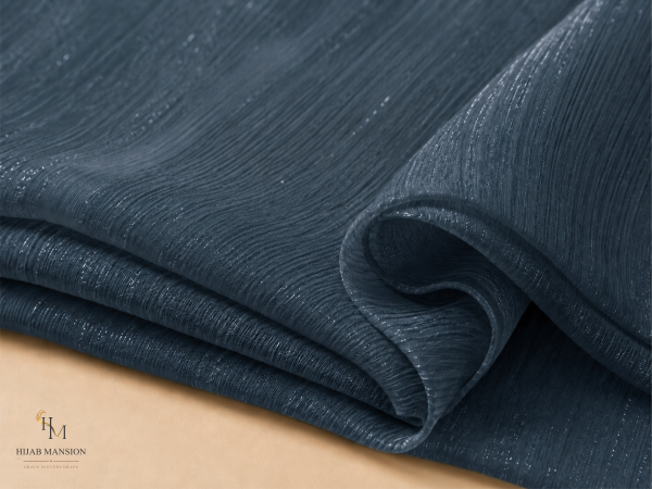 Chiffon J3 Slate Blue Chiffon Zari Hijab