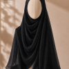 Chiffon K1 Midnight Black Shimmer Chiffon Hijab
