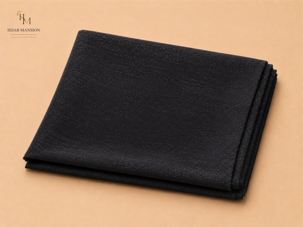 Chiffon K2 Midnight Black Shimmer Chiffon Hijab