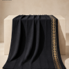 Lawn Gold Border 2 Black Lawn Tarkashi Chaddar with Golden Border