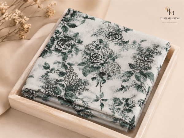 Lawn Print B2 Sage Garden Lawn Print Hijab