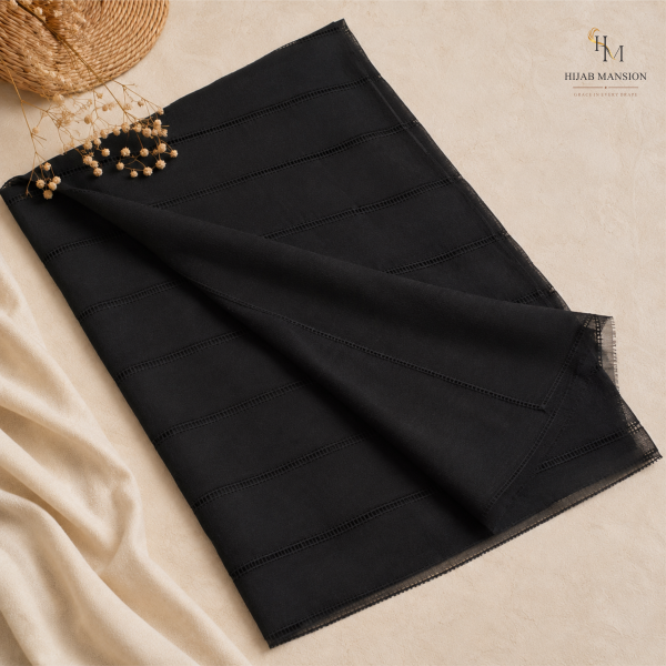 Lawn Shawl3 Black Lawn Tarkashi Chaddar