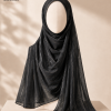 Midnight Black Lawn Zari Tilla Hijab
