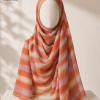 Morocco A1 Coral Blush Lawn Morocco Print Hijab