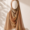 Morocco B1 Golden Mocha Lawn Morocco Print Hijab
