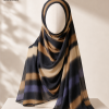 Morocco C1 Midnight Navy Caramel Lawn Morocco Print Hijab