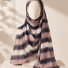 Morocco E1 Dusty Rose Charcoal Lawn Morocco Print Hijab