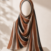 Rust Charcoal Lawn Morocco Print Hijab