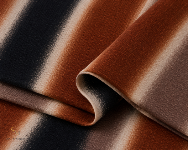 Rust Charcoal Lawn Morocco Print Hijab