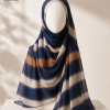 Morocco G1 Navy Mocha Lawn Morocco Print Hijab