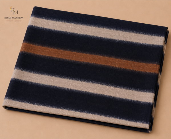 Morocco G2 Navy Mocha Lawn Morocco Print Hijab