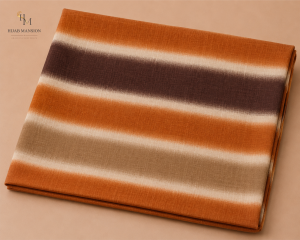 Morocco H2 Burnt Orange Lawn Morocco Print Hijab