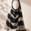 Morocco I1 Monochrome Stripe Lawn Morocco Print Hijab