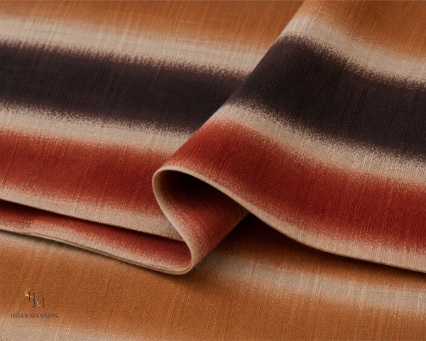 Earthy Stripe Lawn Morocco Print Hijab